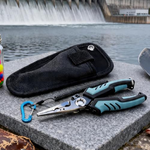 Cortador de línea engranaje bloqueable en alicates para pesca con mosca 7