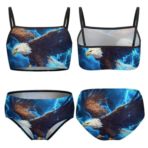 Bald Ea-gle Bird USA Thundering Girls Bikini Swimsuit Two Piece Bathing Suit Beach Swimwear3