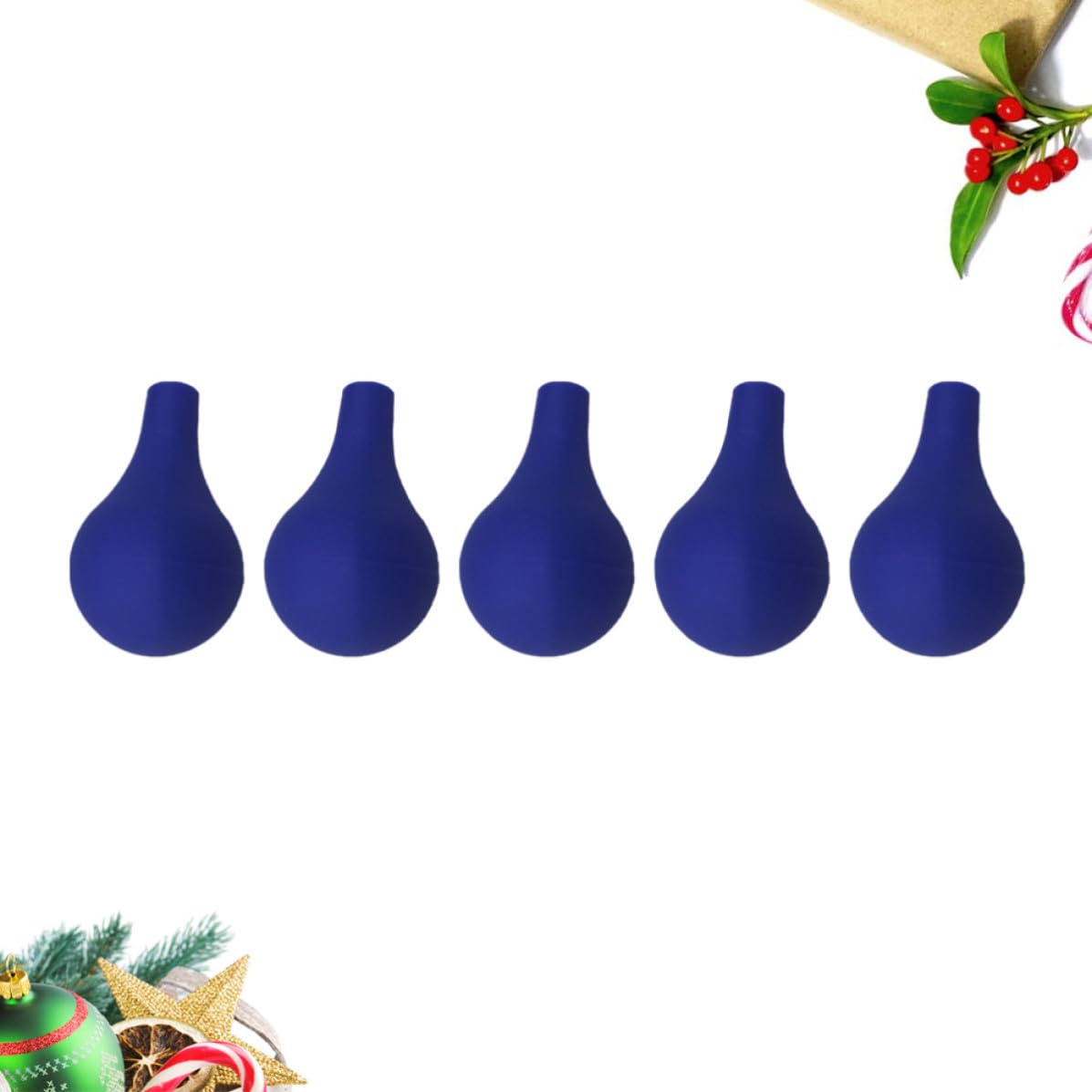 PRETYZOOM 5pcs Silicone Replacement Bulb Caps for Graduated Tube Dropper Pipettes, Blue Pipette Silicone Caps, Suitable for Lab Use and Fluid Handling