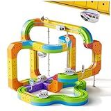 Upgrade Electric Train Set, 3D Cube Track-DIY Rail Cube Block Kit, STEM...