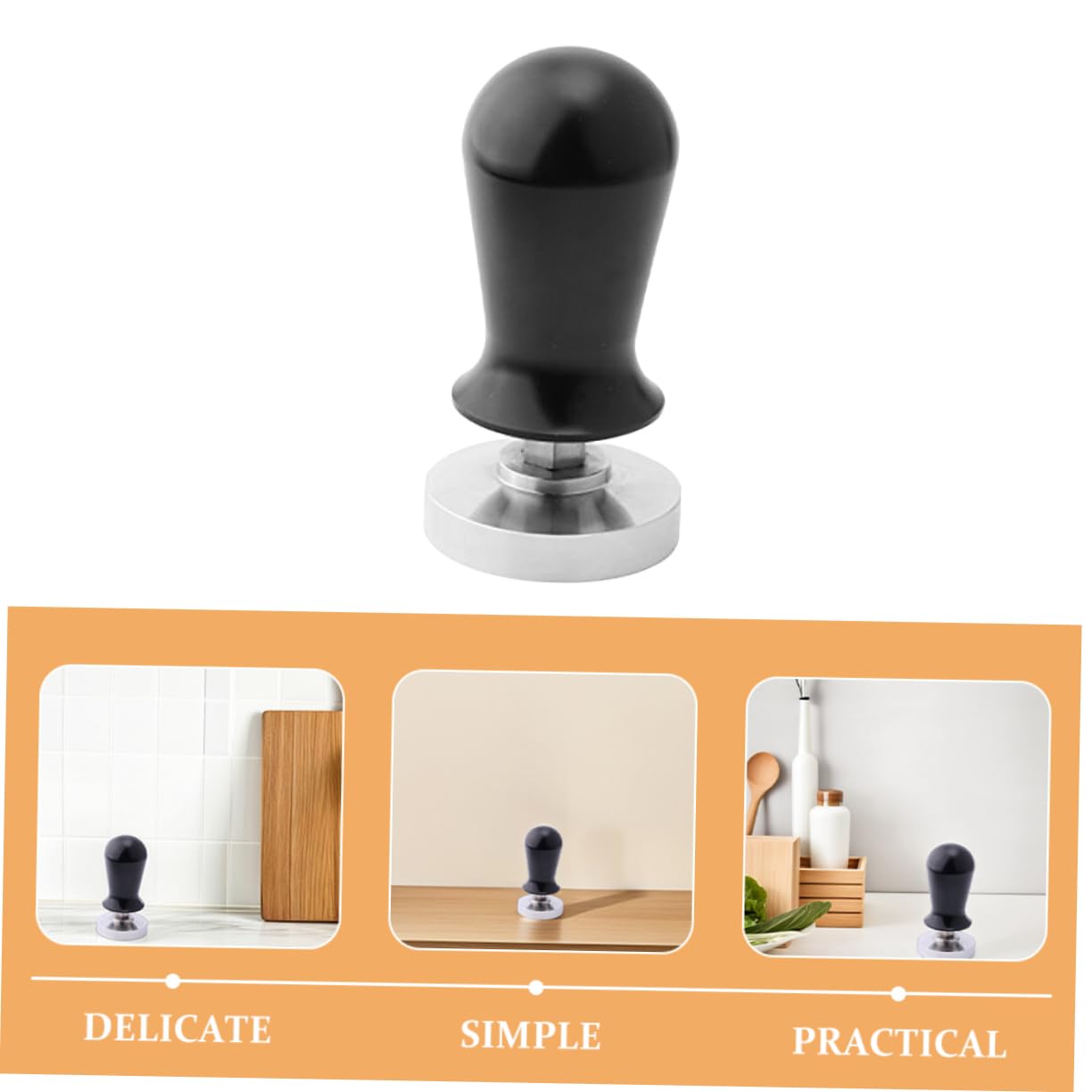 HOMSFOU Espresso -Hand -Manipulation Mit Ergonomischem Griff Handheld -Kaffee Manipulation Wiederverwendbarer Espresso -Kaffee -presswerkzeug Kaffeezubehör 51mm