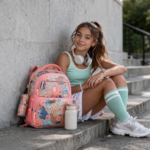 Image of Chris & Kate Premium 32 L Multi-Print School Bag for Boys Girls and Kids Spacious Interiors Casual Backpack Perfect for School, College, Everyday Use Includes Free Stationery Pouch and Rain Dust Cover