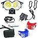 Wii Fire Linterna LáMPARA para bicicletas bici CREE XM-L U2 - Luz LED frontal para manillar de bicicleta (2 focos, 5000 Lumens, 4 modos) con 2 x Luz Luces Lámpara Trasera para Bici Bicicleta,100% de Satisfacción o Devolución del Dinero.