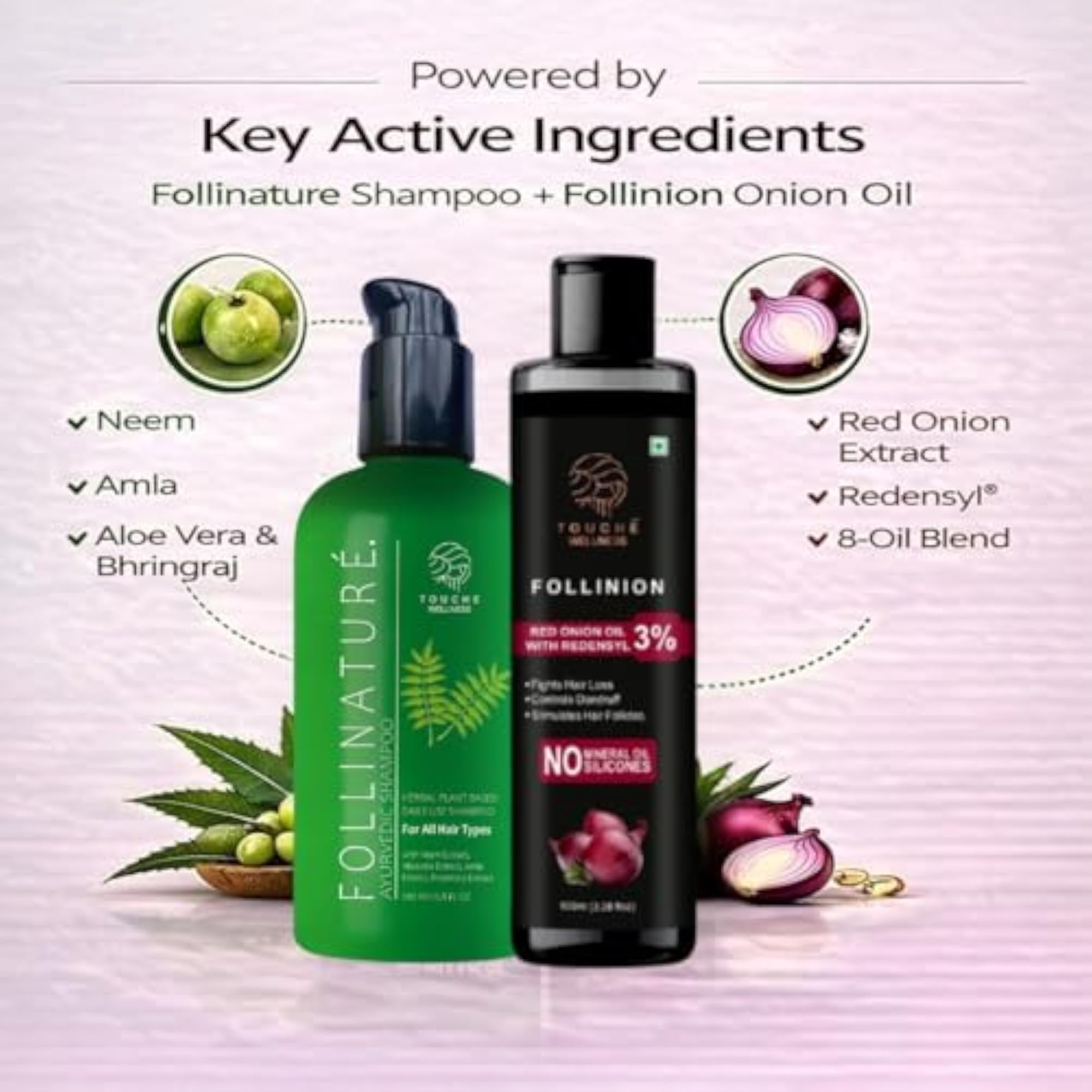 Touché Hair Care Combo Pack, Ayurvedic Shampoo & Hair Oil