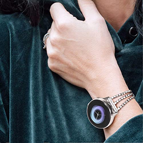 Surace Compatible With Galaxy Watch 4 Band, Galaxy Watch 5 Band 40Mm 44Mm, Galaxy Watch 5 Pro 45Mm Band Women Bracelet Bling Diamond Links For Samsung Galaxy Active 2 Watch Band Smart Watch, Sliver #TOP6