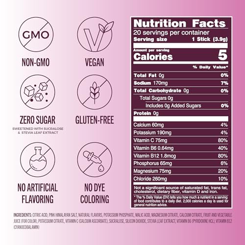 Image of TREVI Electrolytes Powder Packets, Sugar Free Hydration, Grape 20 Pack | Essential Daily Drink Mix, 0 Sugar, Magnesium, Potassium, Vitamin C, Calcium, B6 & B12 Vitamins