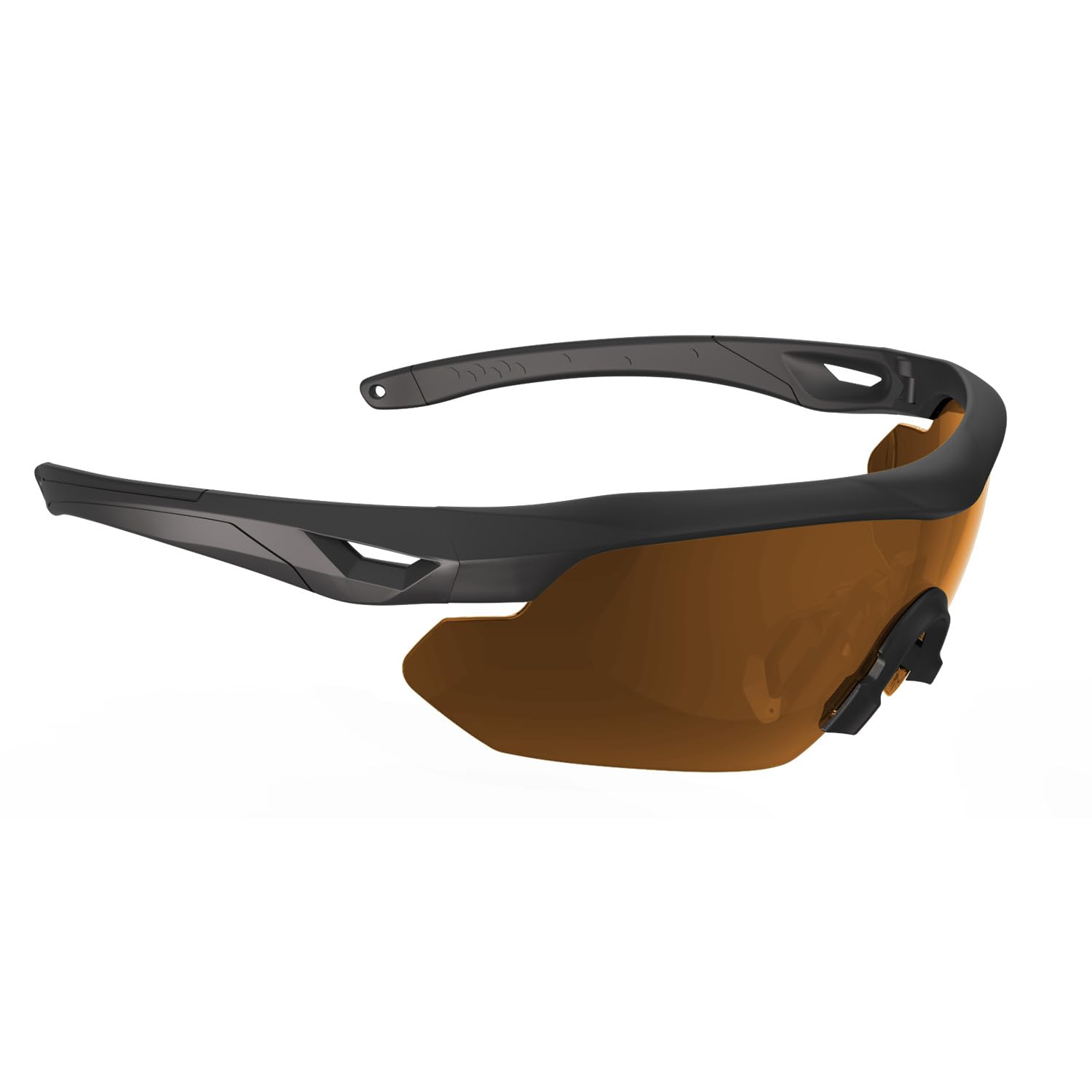 SWISSEYE Takt. Laserschutz-/Schiessbrille "Nighthawk PRO", braun/Rahmen: schwarz