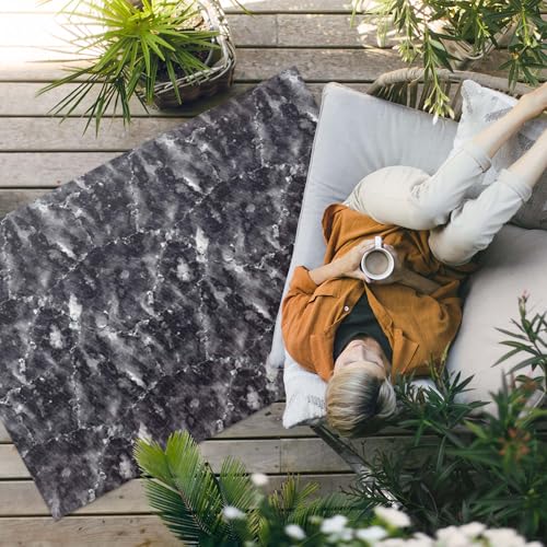 Tapis de jardin rectangle 150x225 cm PVC pour aménagement de terrasse moderne - 3