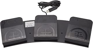 Dpofirs PC Wired USB Foot Control Keyboard, PC Foot Switch Programmable Computer Keyboard, Programmable Keyboard, 3 Key Photoelectric Switch