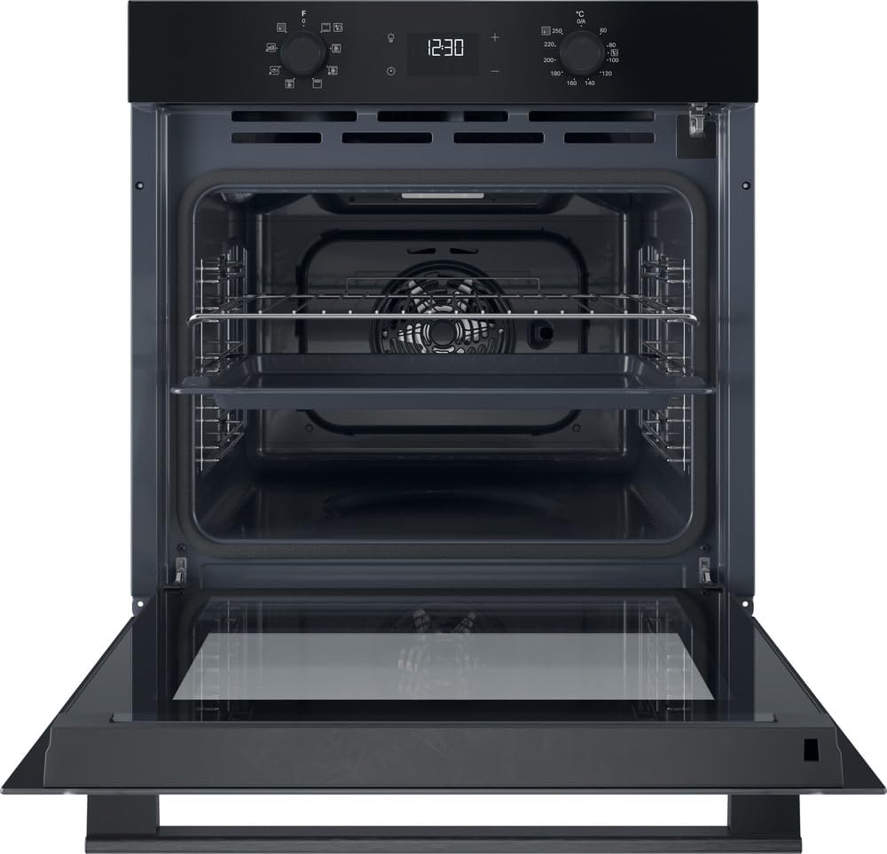 Hotpoint - HAO475PB Four Encastrable Pyrolyse 71L - Multifonction, Nettoyage Pyrolytique et Hydrolytique - Fonctions Automatiques - Classe Énergétique A++ - Noir