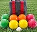 BuyBocceBalls Listing - Made in USA, Premium Quality Tournament Bocce Set - 998 Grams (2 lbs. 3.2 oz.). - 110mm Green, Red, Yellow, Orange Balls hylon Bag. Various Bag Colors
