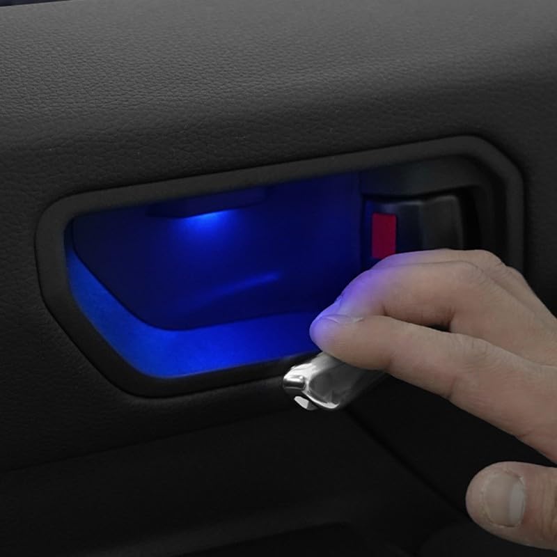 for Toyota Land Cruiser Prado LC250 2024-2025 Interior Door Handle Bowl LED Blue Lights 4pcs Car Accessories