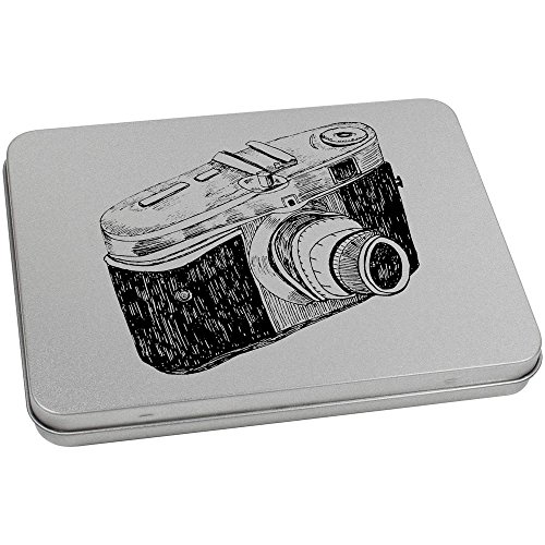 Azeeda 170mm 'Classic Camera' Metal Hinged Tin/Storage Box (TT00047594)