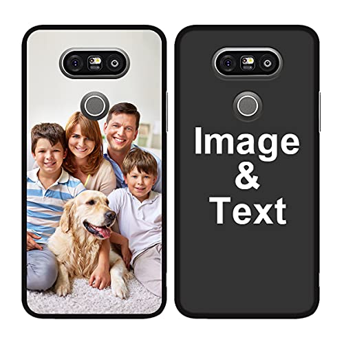 Styletify Custom Phone Case for LG G5,Multi-Picture Collages Personalized Photo Text Case Anti-Scratch Drop Proof Protective Cover Black Soft Case Customized Gift Xmas A