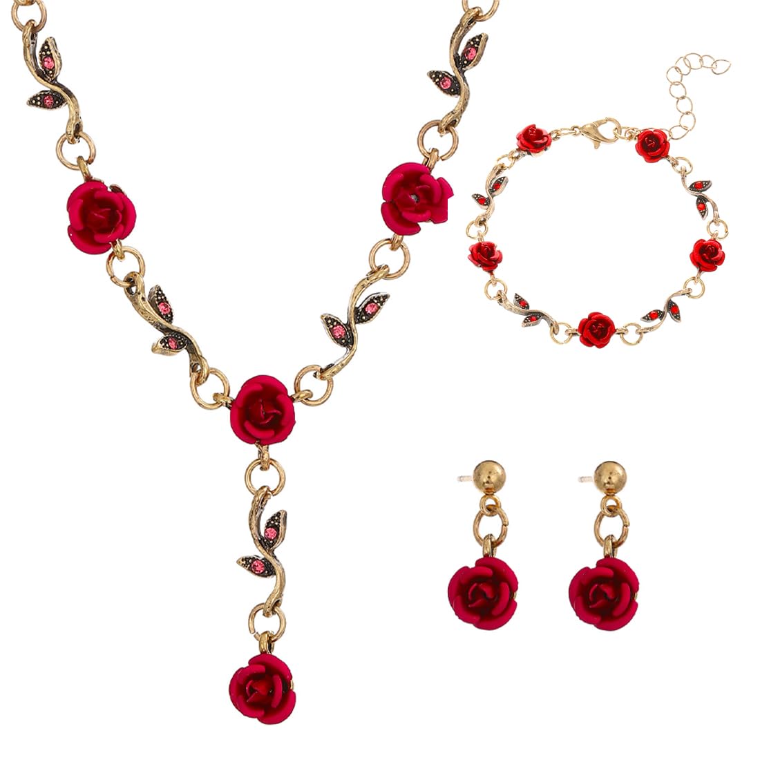 Aimimier Brautschmuck Haarkamm Mit Strass – Rot, Gold, Für Hochzeit, Party, Abendveranstaltung