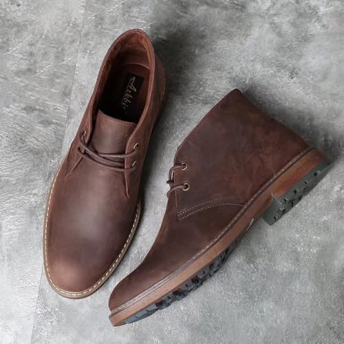 Image of Arkbird Chukka Boots for men, Grainy Leather Lace-up Ankle Boot Fashion and Comfort Casual Oxfords