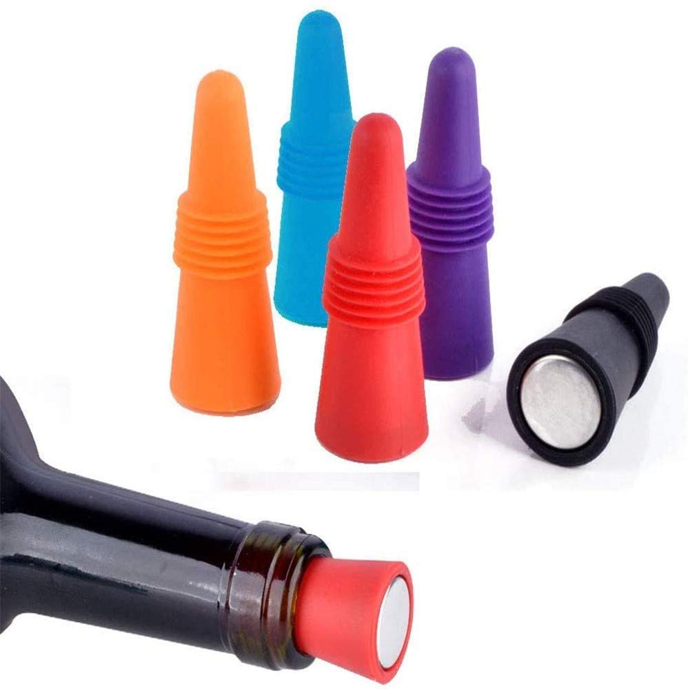 36 Tappi Per Bottiglie In Silicone Riutilizzabili – 6 Colori, Per Vino, Birra E Bevande Gassate - copertina
