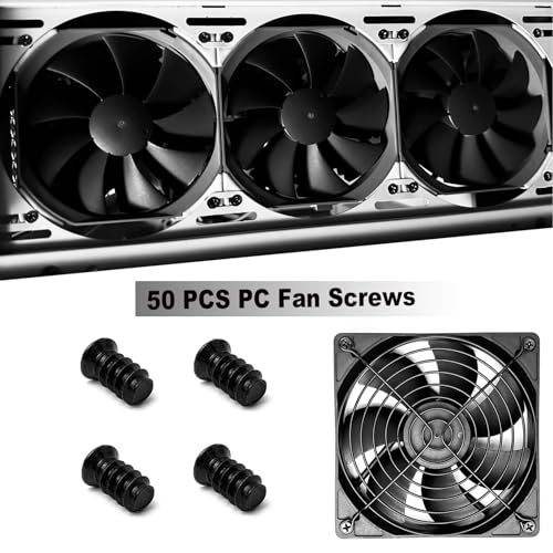 Image of 50PCS M5x10mm PC Fan Screws - Computer Case Mounting Screws