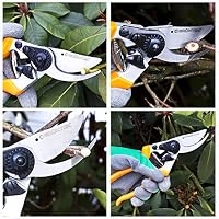 GRÜNTEK Gartenschere Z-25, für LINKSHÄNDER, Geschmiedete Premium Baumschere Rebschere 215mm, Bypass, ergonomische Griffe. GELD-ZURÜCK-GARANTIE !! – Ansicht 5