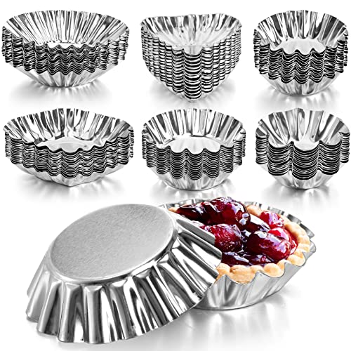 Zoofox 90 Pieces Mini Tart Pan, Egg Tart Molds Nonstick Quiche Pan For Baking, Stainless Steel Baking Tool For Cookie, Pies, Cupcakes, Mini Cakes, Pudding, Jello #TOP11
