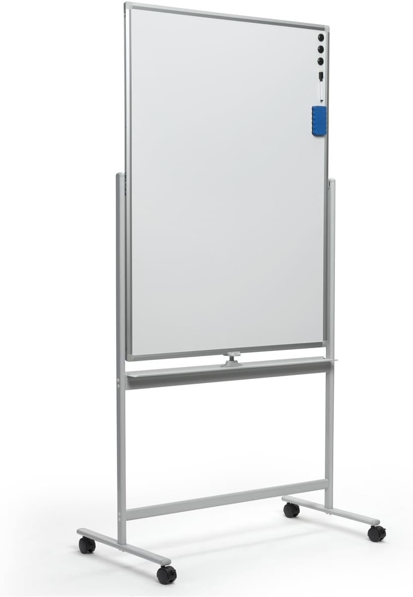 Displays2go 36 x 48 White Board with Wheels