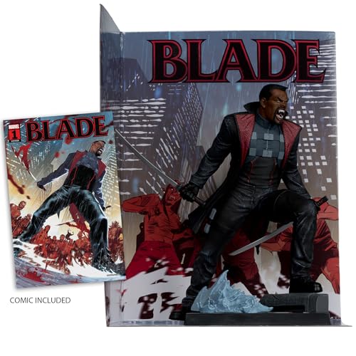 McFarlane Marvel Blade 1:6th Scale Collectible with Scene (Blade #1) Toys, Multi-color, 7" - Image 3