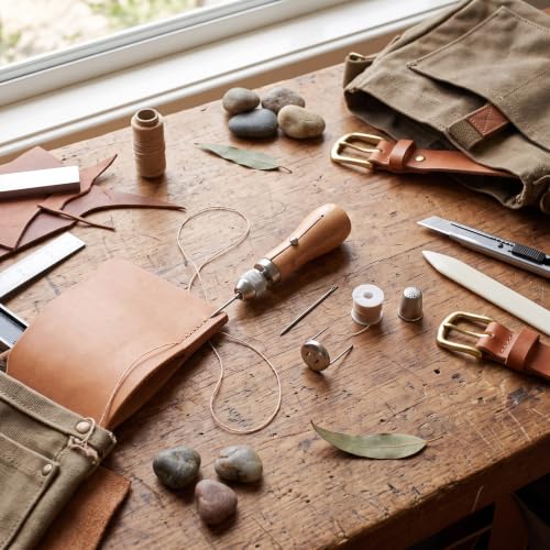 Miniatura 5 de Punzón De Coser A Mano De Cuero, Kit De Punzón De Costura Speedy Stitcher Kit De Agujas De Punzón De Costura Profesional Para Bolsas De Lona De Artesanía De Cuero Diy