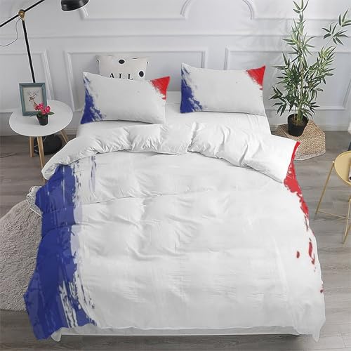 Parure de lit Super King graffiti bleu et rouge 260x220cm avec taies - 6