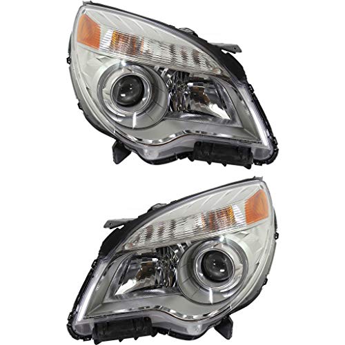 For Chevy Equinox Headlight Assembly 2010 11 12 13 14 2015 Pair Driver and Passenger Side LS/LT Model DOT Certified GM2502338 + GM2503338