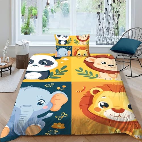 Housses de couette 3D enfants douce et résistante avec fermeture - 3