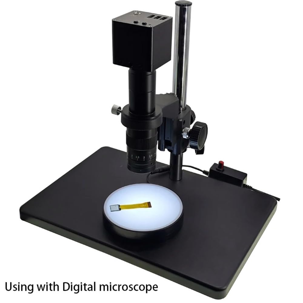 Accessori per microscopio da laboratorio 130mm regolabile 63 LED retroilluminazione anello inferiore luce illuminatore lampada industria stereo microscopio fotocamera lente di ingrandimento 110-240V A