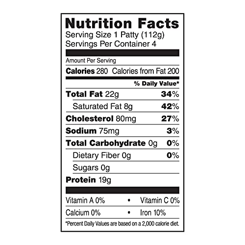 Fresh Amazon Fresh Brand, 100% Pure Ground Beef Burger Patties thumb #1