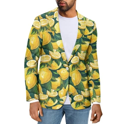 Veniyate Mens Casual Blazer Open Front Long Sleeves Sport Coat Lightweight One Button Business Jackets