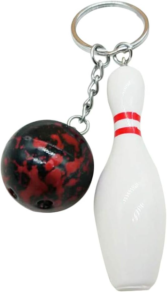 BluelansFashion Bowling Ball Pendant Keychain Bag Car Hanging Ornament Key Ring Holder Valentine's Day/Christmas/Birthday Gifts