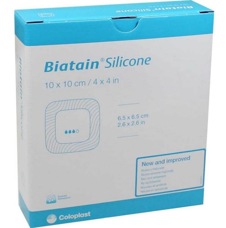 Biatain Silicone 10x10cm Foam Adherant Dressings | Pack of 10