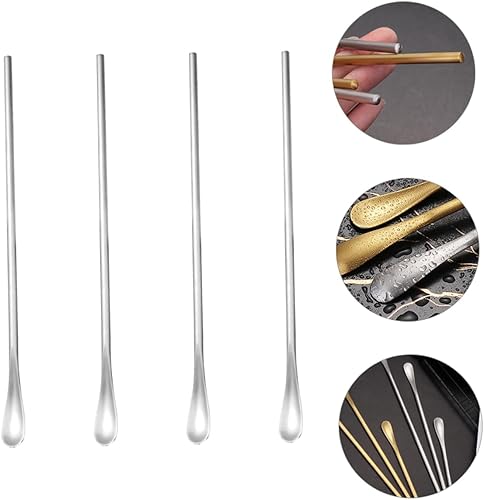 Miniatura 3 de Cuchara de hielo Cuchara para mezclar café, bebida, jugo de fruta, bebidas, cuchara, mezclador de jugo, cuchara de té helado, cuchara de acero