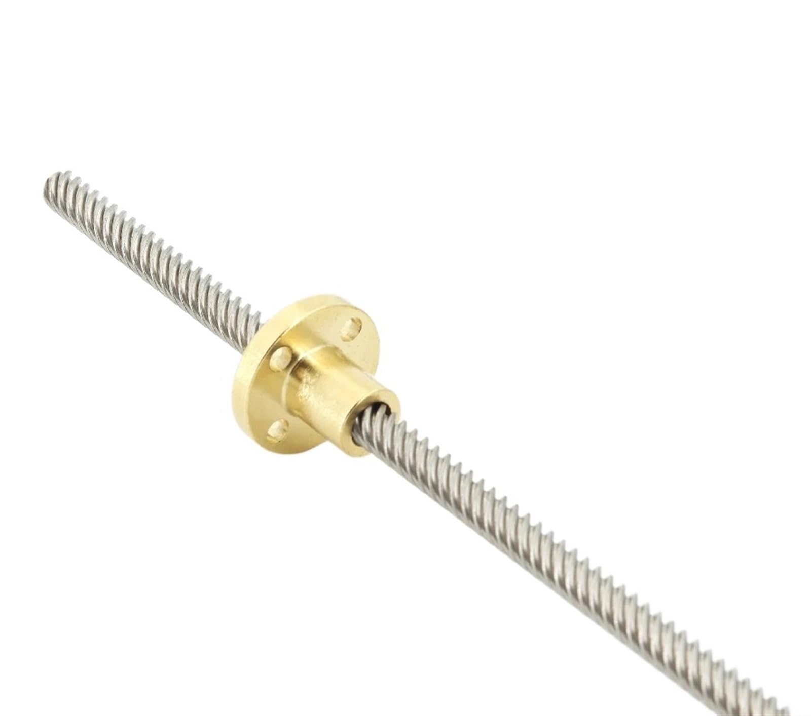 Metal Ball Screw nut Stainless Steel T6 Screw Length 250mm Lead 1mm 2mm 4mm 6mm 12mm Trapezoidal Spindle 1pcs with Brass Nut(Lead 2mm)