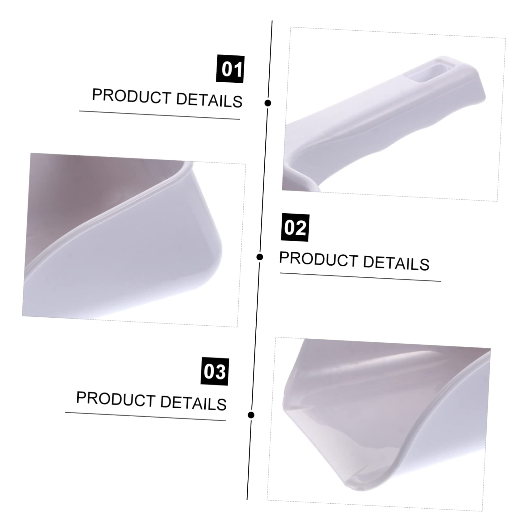 Garneck Ice Cube Scoop for Freezer Baking Flour Spatula Measurement Shovel Abs Comfortable Grip for Kitchen Use