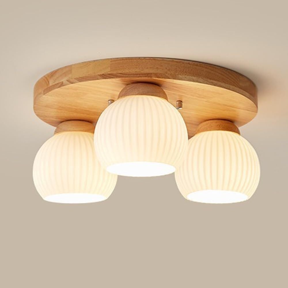 Lustres en verre et plafonnier moderne en bois, l'élégance lumineuse pour votre chambre