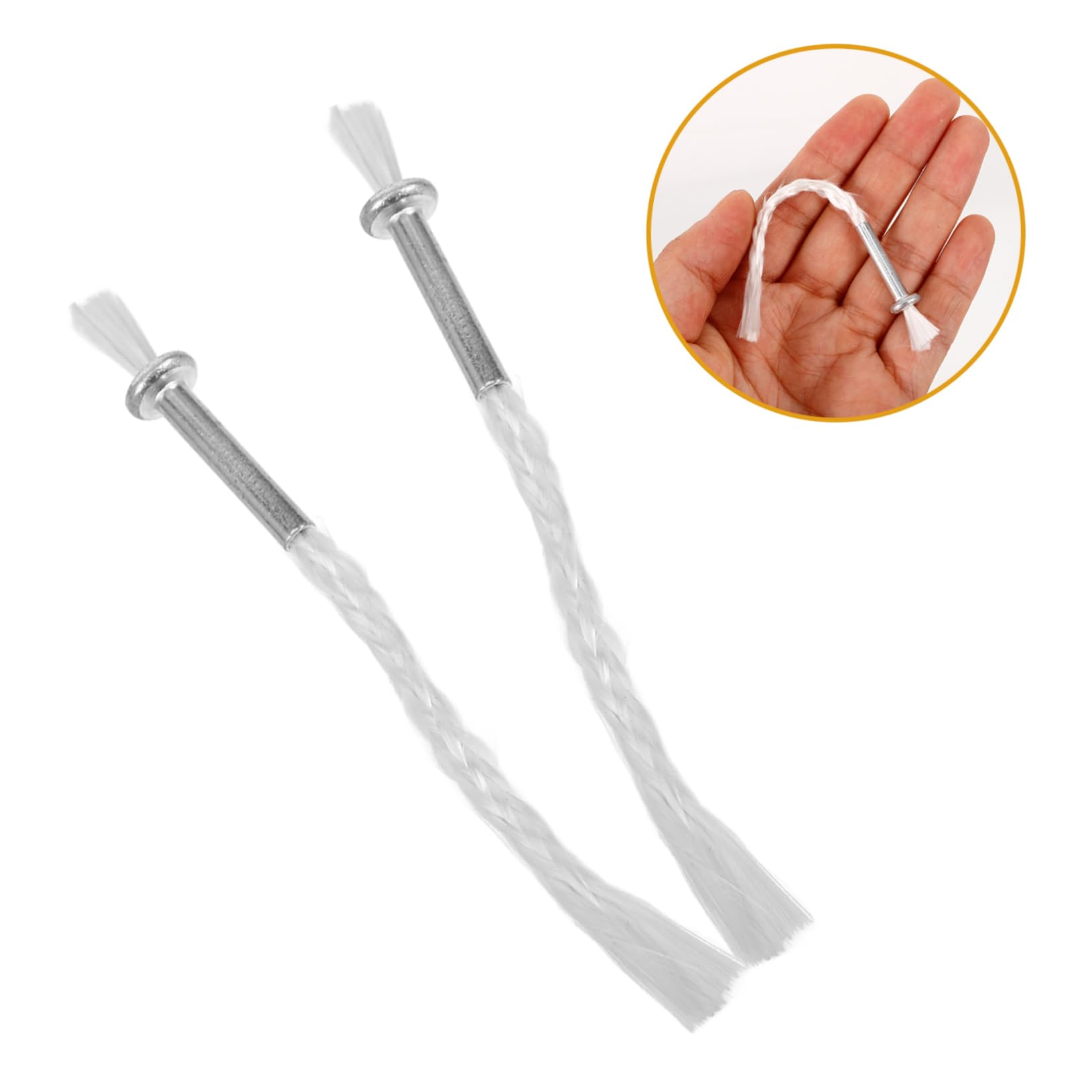 HOLIDYOYO 5sets Oil Lamp Replacement Wicks Bulk Thread Wick Iron Holder DIY Oil Lamp Wicks for Kerosene Lanterns 4pcs*5