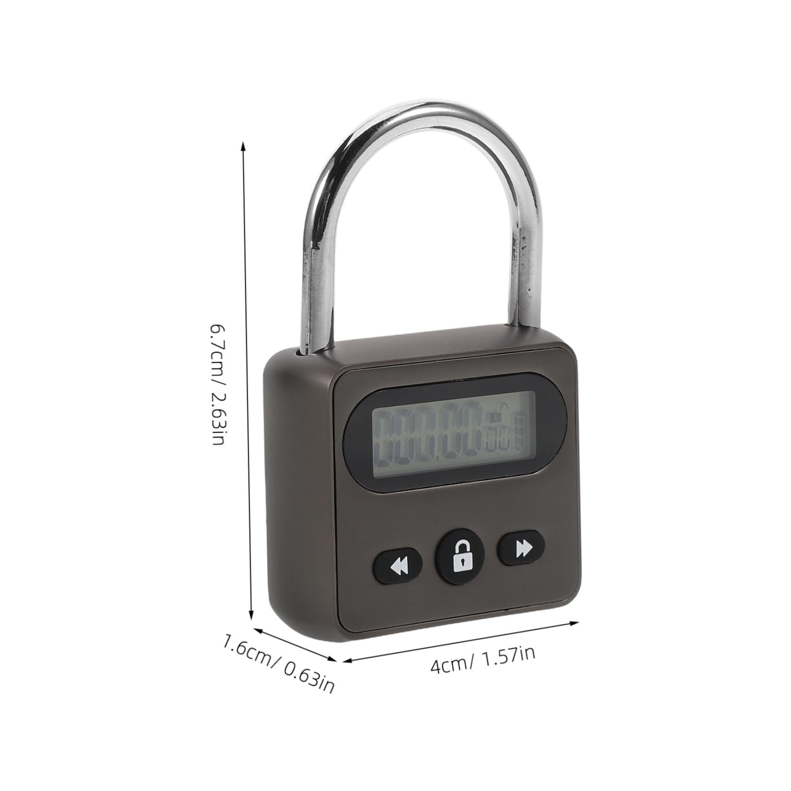 Lurrose Cadenas Minuterie Rechargeable USB avec Écran LCD Verrou Électronique Multifonction pour Étudiants et Préparation Aux Examens Gestion Du à Déverrouillage Automatique