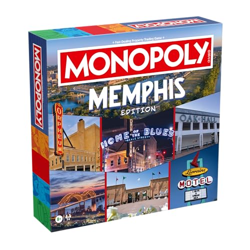 Monopoly Memphis TN edición 2-6 jugadores juego familiar miniatura 6