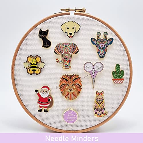 Image of Meloca Designs Mandala Giraffe Needle Minder for Cross Stitch, Embroidery, Sewing, Quilting, Needlework and Haberdashery