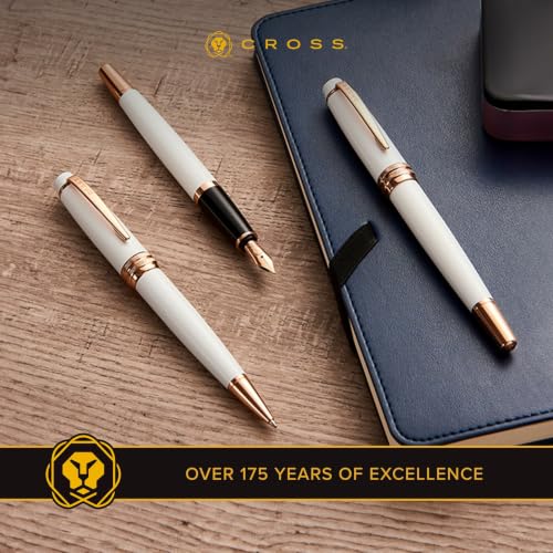 Image of Cross Bailey Matte Black Refillable Fountain Pen - Medium Point, Black Ink, Presented in a Premium Gift Box