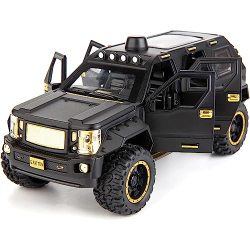 Image of DEUSON ECOM 1:24 Scale G Patton Military Toy Car for Kids Die Cast Metal Car with Light Sound Pullback Openable Door