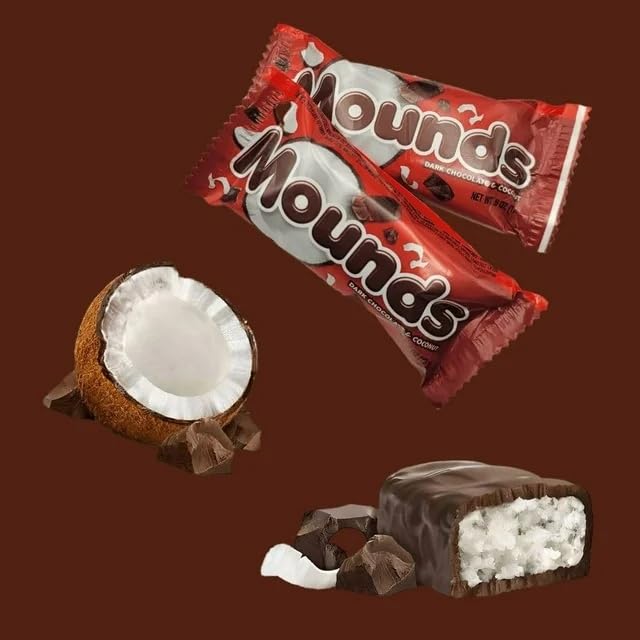 Miniatura 6 de Mounds Chocolate oscuro y coco  Caramelos a granel  Bolsa de 5 libras aproximadamente 130 montículos de caramelo  Caramelo de chocolate, caramelo de