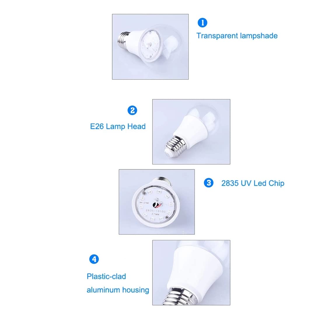 ANTIOCH 3 pezzi 10 W UV lampadina fluorescente UV UV lampada nera luce blu lampada E26 110 V 220 V per la decorazione di feste di DJ