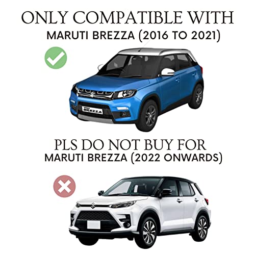 Image of Autofact Magnetic Window Sunshades /Curtains for Maruti Brezza [Set of 4pc - Front Door Windowspc with Zipper ; Back Door Windowspc Without Zipper] (Black)