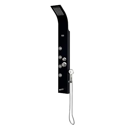 Jaaz Zander Cascade Shower Panel Tower System With 4 Body Jets, Tub Spout & Hand Shower With 3 Modes Hot & Cold Water Adjustable | Bathroom Shower Set | Shower Panel