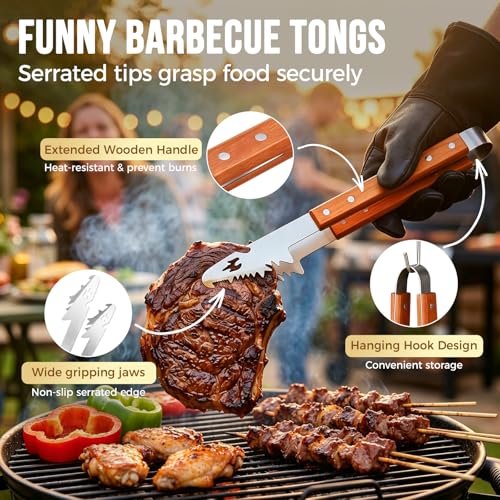 Set de pince spatule et fourchette pour BBQ Yoassi en acier inox durable - 5